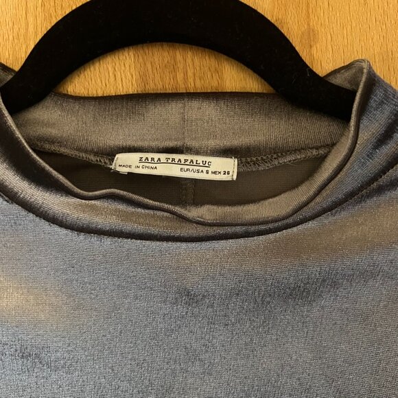 Vintage Zara Velvet Mini Dress (S) - Picture 8 of 12